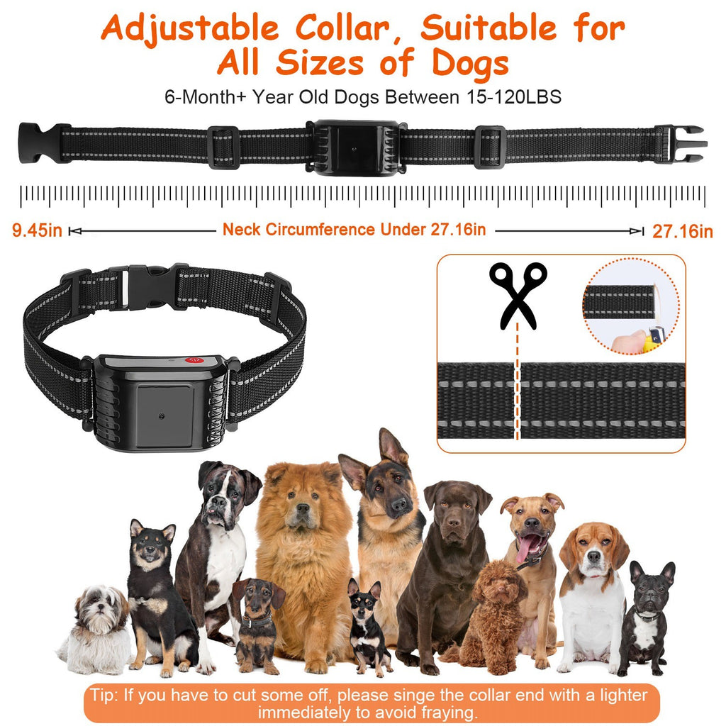 1Set 990FT Range Dog Wireless Fence Remote Training Collar IPX6 Waterproof Receiver With 0-9 Levels Beep Vibration Shock Mode 4 Channels Rechargeable Transmitter System